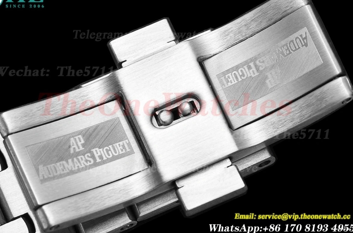 Oak SS Dial 41mm SS 15500 MY8215 Black Royal 0203